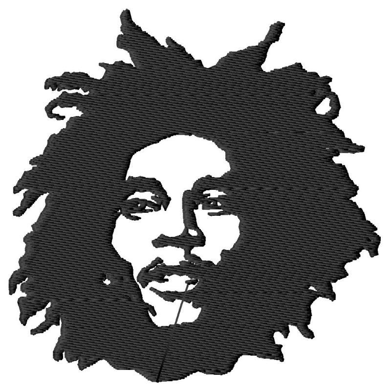 Portrait Bob Marley Tattoo Design 796x799px
