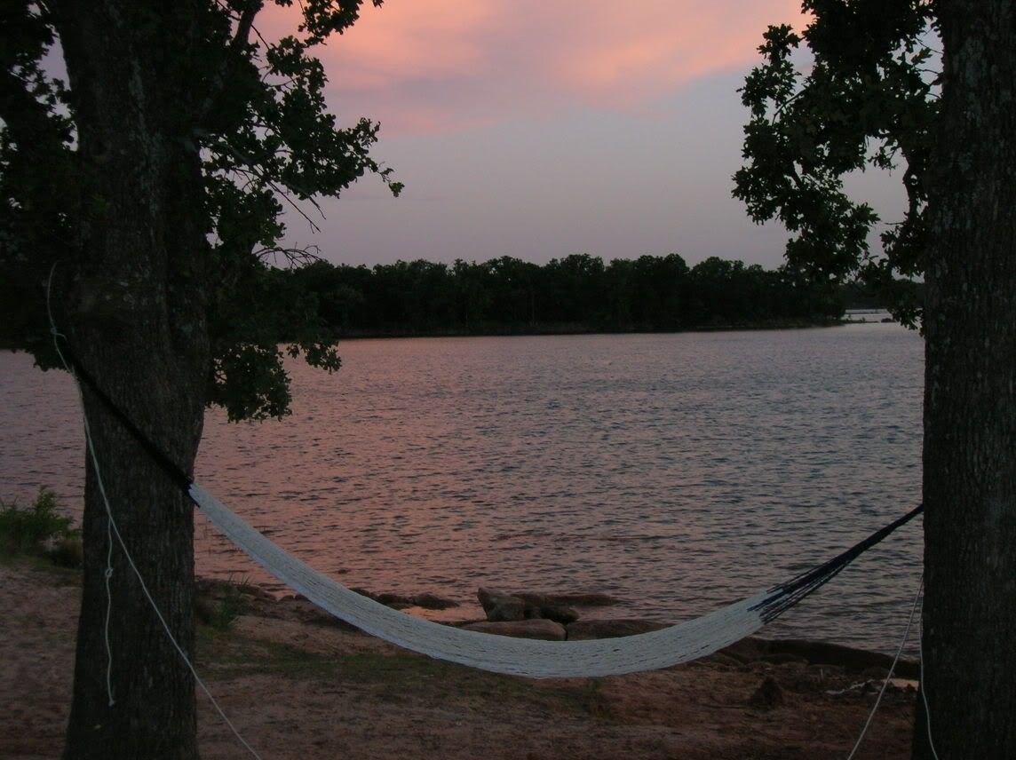 Lake Murray sunset with hammock