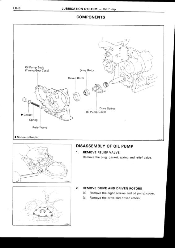 toyota 2h oil pressure relief valve #7