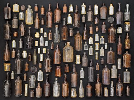 Brown and Clear Glass Bottles and Jars by Barry Rosenthal