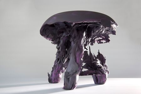 Purple Gravity Stool by Jólan van der Wiel