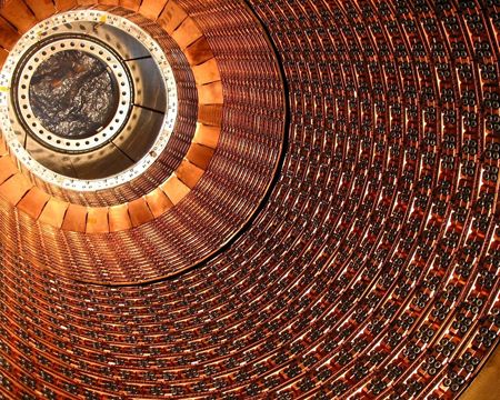 Interior shot of Large Hadron Collider.