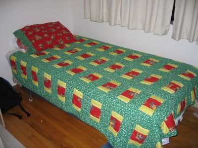 the bed is all made