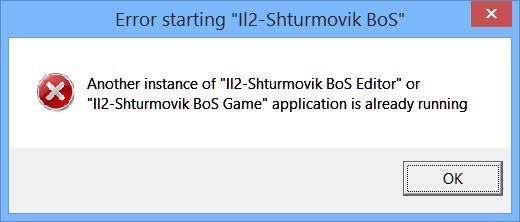 BoS-errormessageaboutanotherinstancerunn