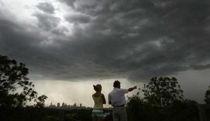 Storm clouds over the city