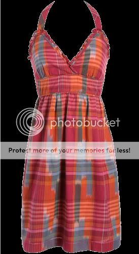 Womens AEROPOSTALE Plaid Crossover Halter Woven Dress NWT $44.50 #8522 