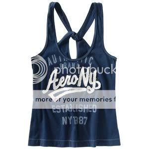 Womens AEROPOSTALE Cropped NY Racerback Tank Top NWT  