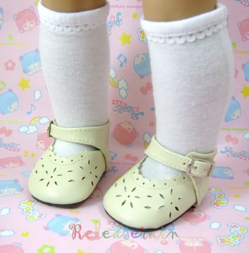 American Girl Doll Shoes Pale Yellow Mary Jane #W07  