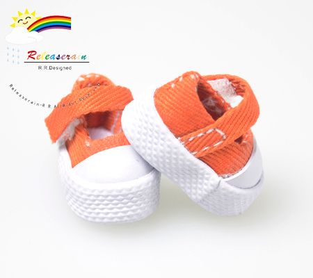 Blythe/Lati Yellow Doll Shoes Mary Jane Sneakers Orange  