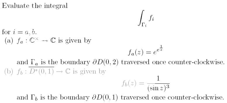 complex integrals--residue theorem