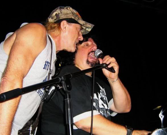 Moogy singing a duet with Ian Lloyd Moogy singing a duet with Ian