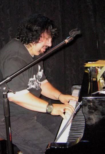 Moogy pounding the keys