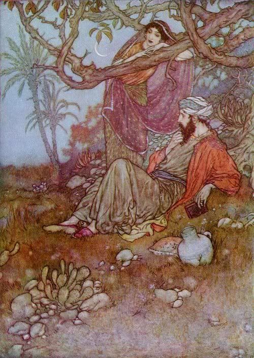 Dulac Rubaiyat illustration of loaf verse