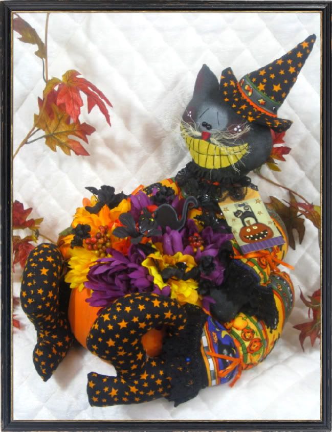 Primitive Grindly Black Cat Centerpiece PATTERN #62  