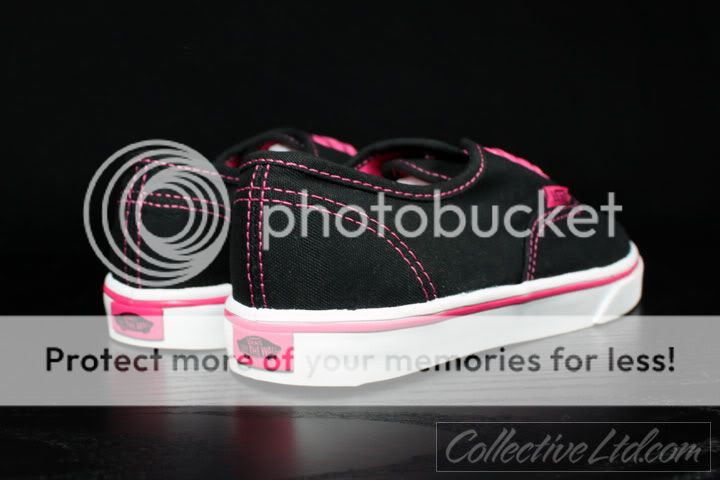 Vans Kids Youth Girl Authentic Lo Pro BLACK PINK 13  