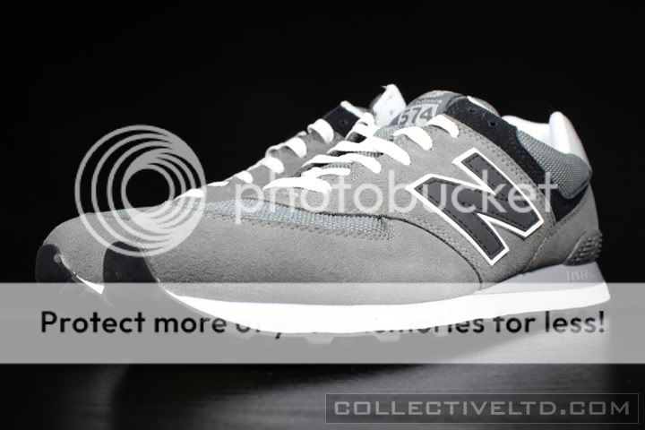 New Balance ML574GBK ML574 GBK Suede stussy GREY BLACK 9.5  