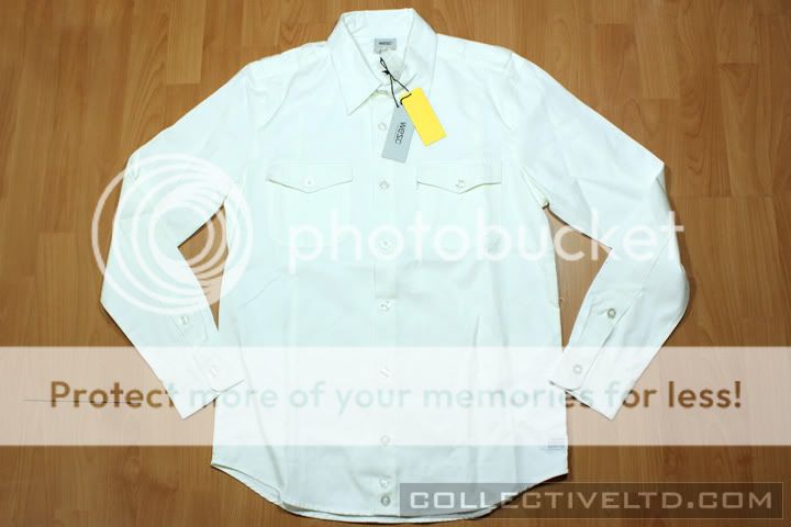 WeSC Farley L/S Button Up Shirt huf wtaps visvim WINTER WHITE Small S 