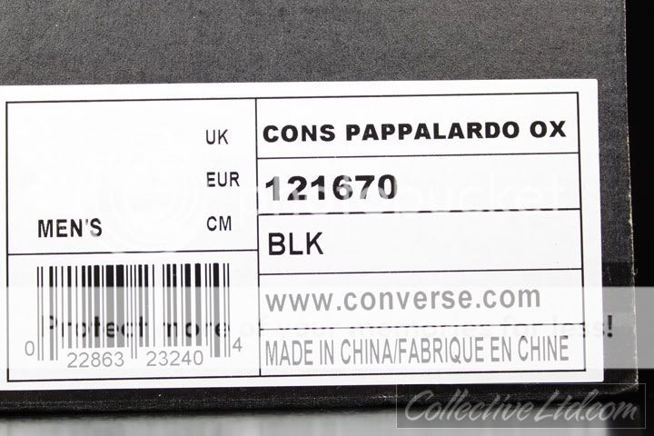 CONS Converse Pappalardo Ox cts BLACK LEATHER 11.5  