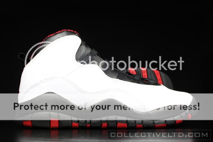 Nike Air Jordan 10 X Retro GS iv xi Chicago 310806 100 WHITE RED BLACK 
