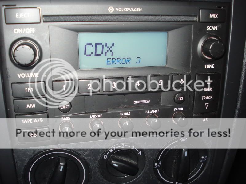 error 3 on car cd player