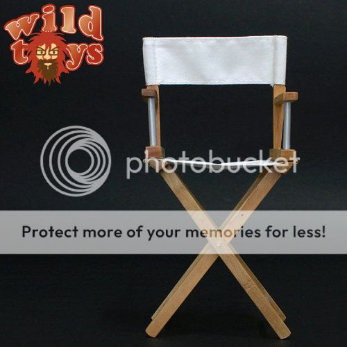 Scale Wild Toys Director Chair & Accessories Set   WT12B White 