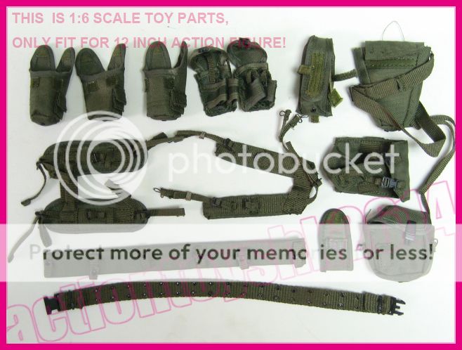 Scale US Army INDIVIDUAL EQUIPMENT LC2 gear set  OD  