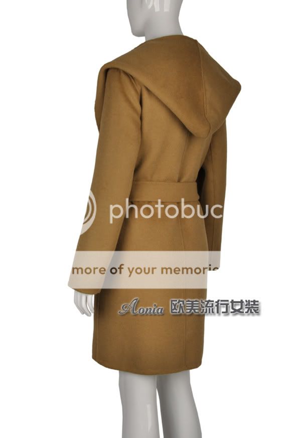 Max Mara Cashmere Wool Fur Collar Long Coat Size s M L