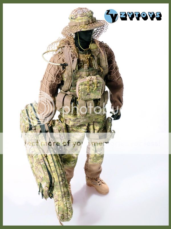 ZYTOYS US SPECIAL COMBAT SNIPER MULTICAM SUIT with M200 RIFLE 